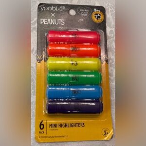 Peanuts Highlighters 6-pack Multicolor Limited Edition sold out online NWT